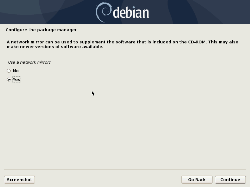 Debian 10 installation - Configure the package manager