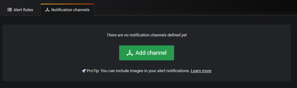Add a notification channel in Grafana