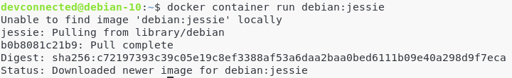Running a jessie container with Docker
