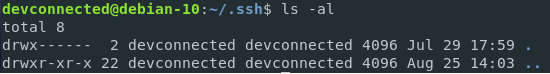 SSH directory on Linux
