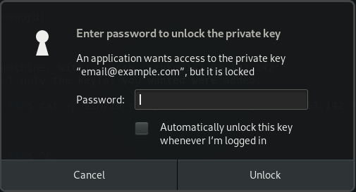 Unlocking a private SSH key on Debian 10