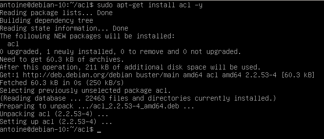 Installing access control lists on Linux