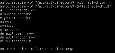 Inheriting permissions on a directory on Linux
