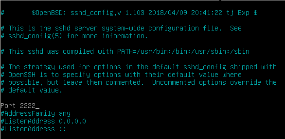 Changing the default SSH port