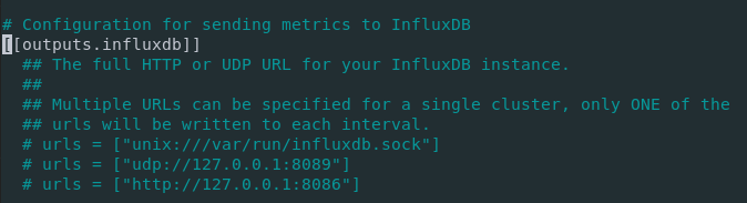 Sending metrics to InfluxDB via Telegraf