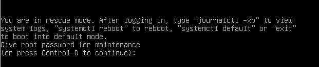 Booting on single user mode on Debian