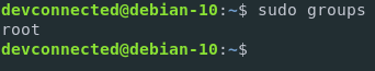 Listing specific group for the sudo user