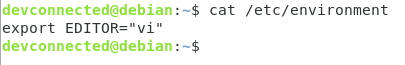 Set Environment Variable using /etc/environment