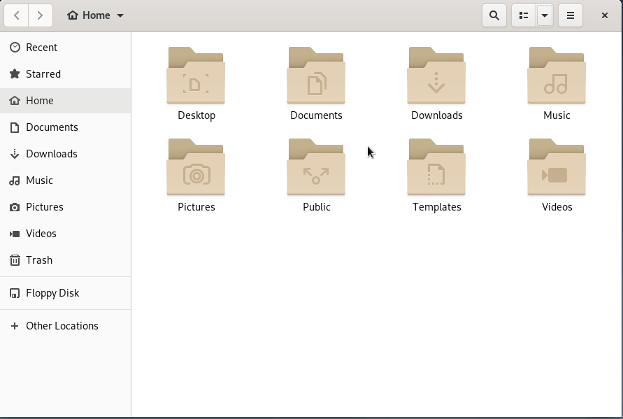 File explorer in GNOME