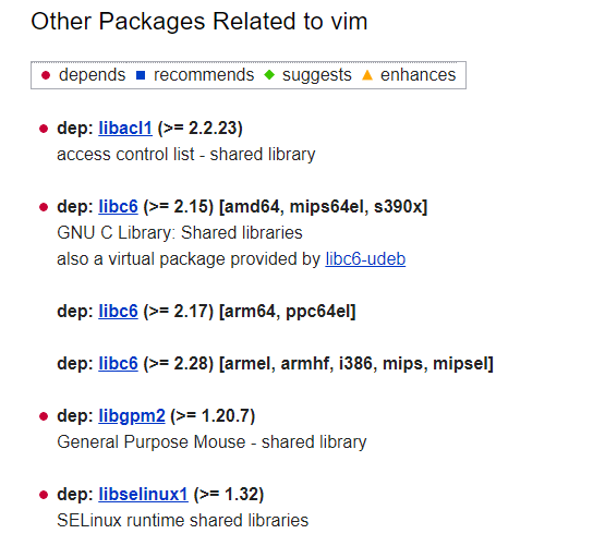APT package dependencies in GNU