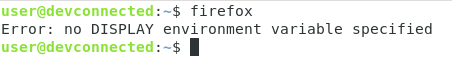 Launching Firefox remotely - no display variable