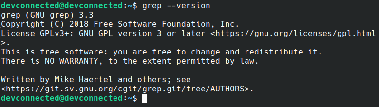 grep command to search for specific file type