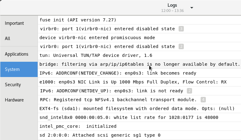 Logs graphical application