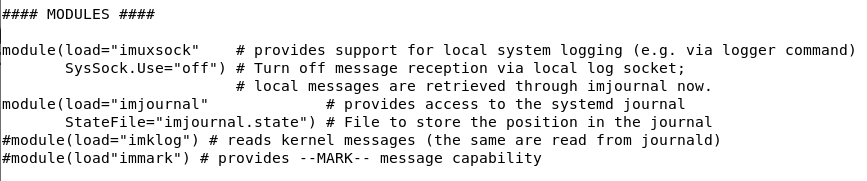 rsyslog modules