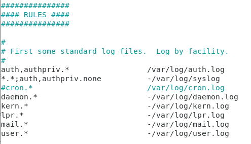 rsyslog configuration files