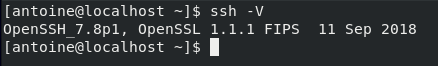 Checking SSH version on CentOS 8