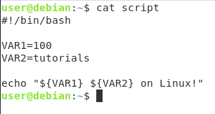 Declare variable using bracket notation on linux