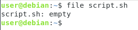 inspecting script file using file