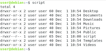 Executing a script on Unix