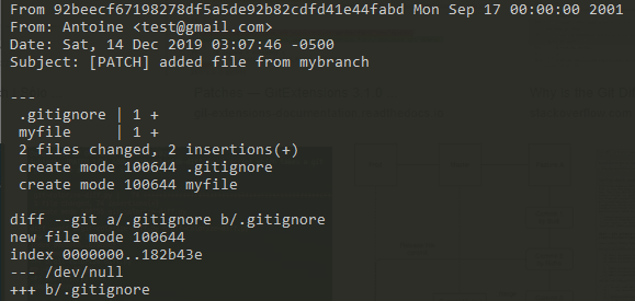 Create Git patch file example