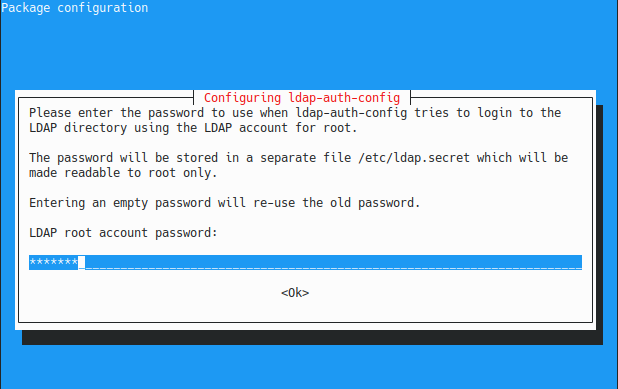 admin password on openldap