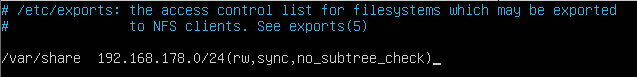 adding entry to exports file