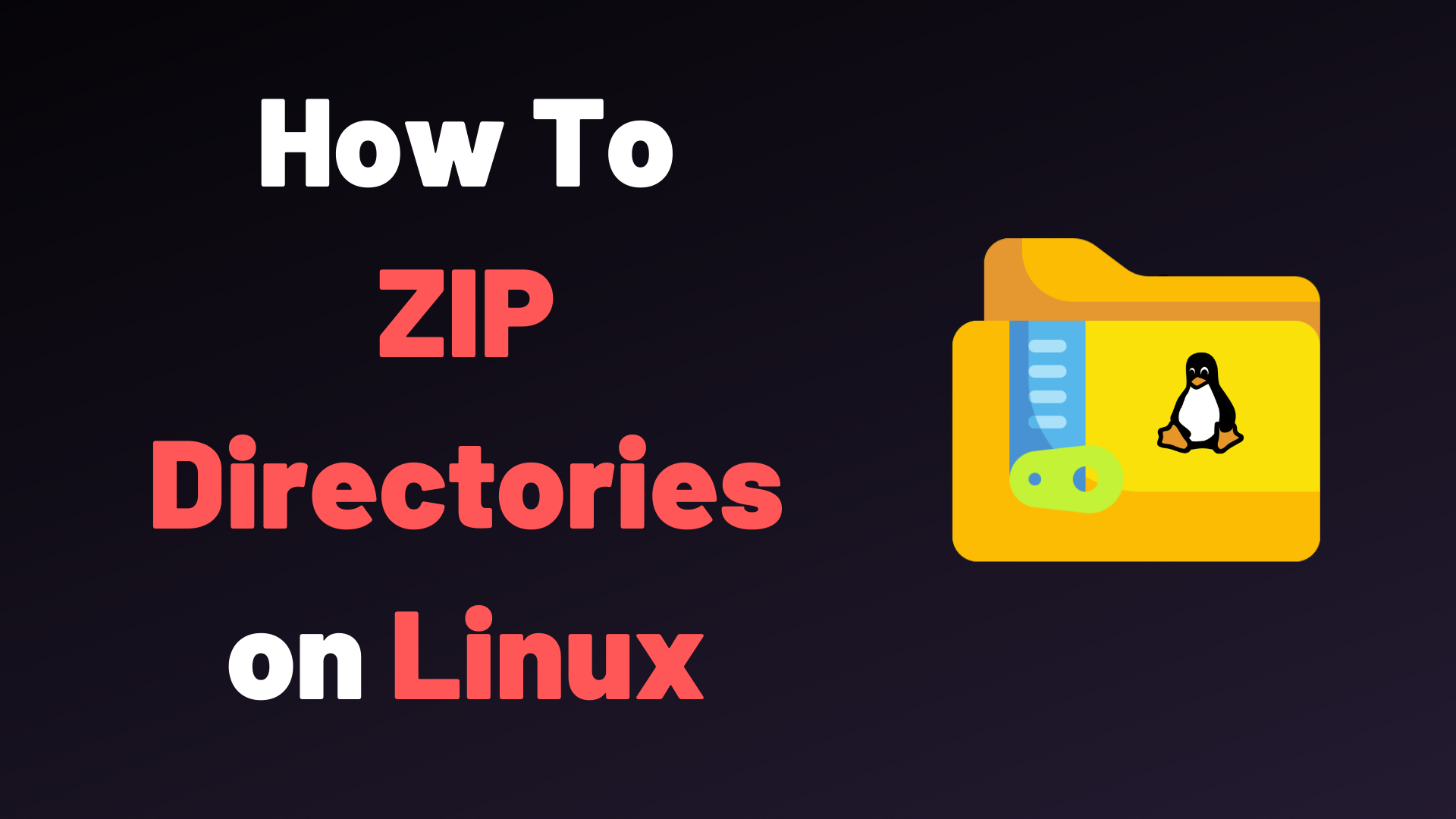 zip folder linux command line