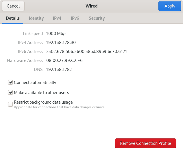 find private ip address linux
