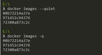 display only image ids on docker