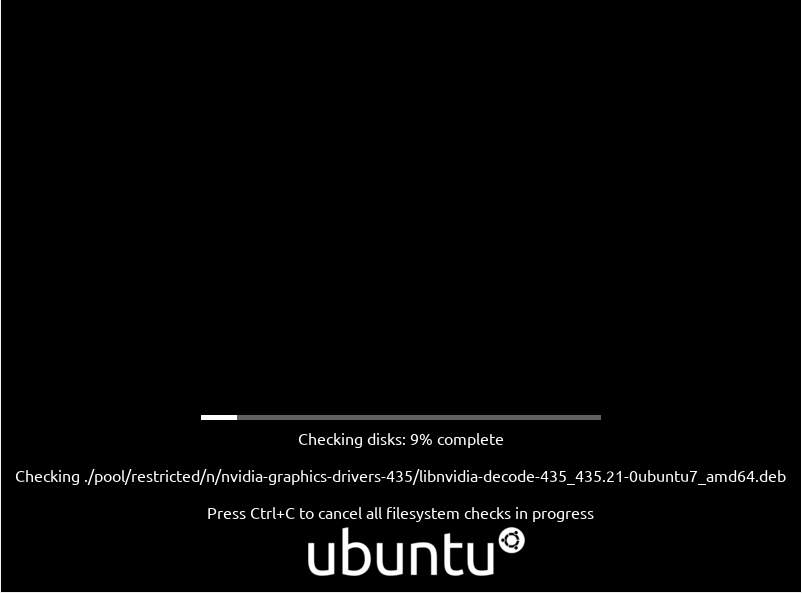 ubuntu check disk step
