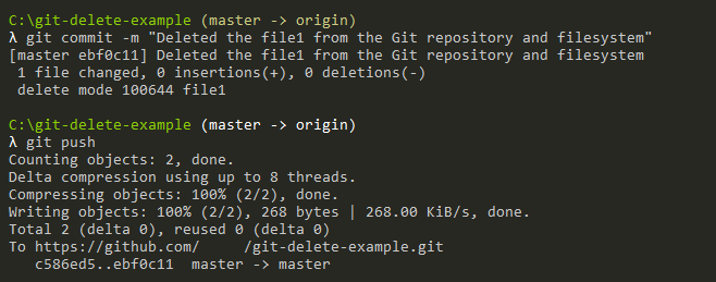 Delete Files From Git Remote