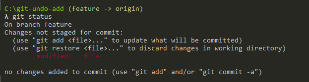 git reset command